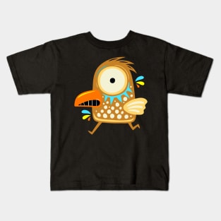 Doodle cute monster BIRD Kids T-Shirt